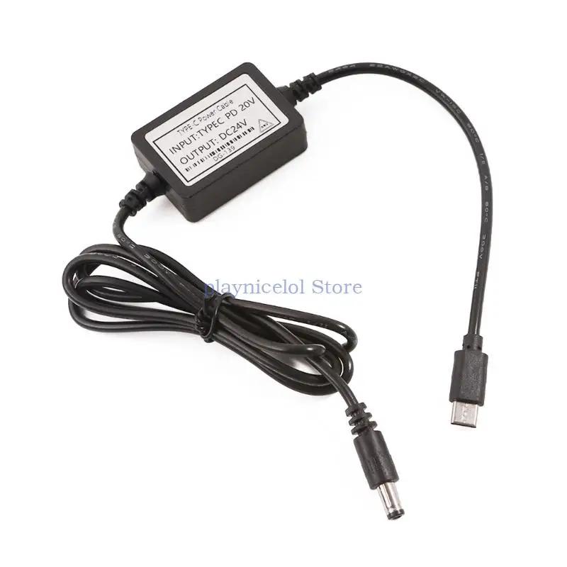 LED E8BA  µǴ DC24V 5.5x2.1mm USB  C toDC  ̺ PD12V 15V 20V